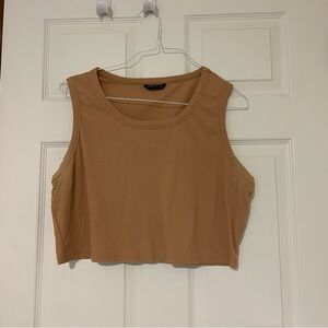 SHEIN Tan Sleeveless Tank Top